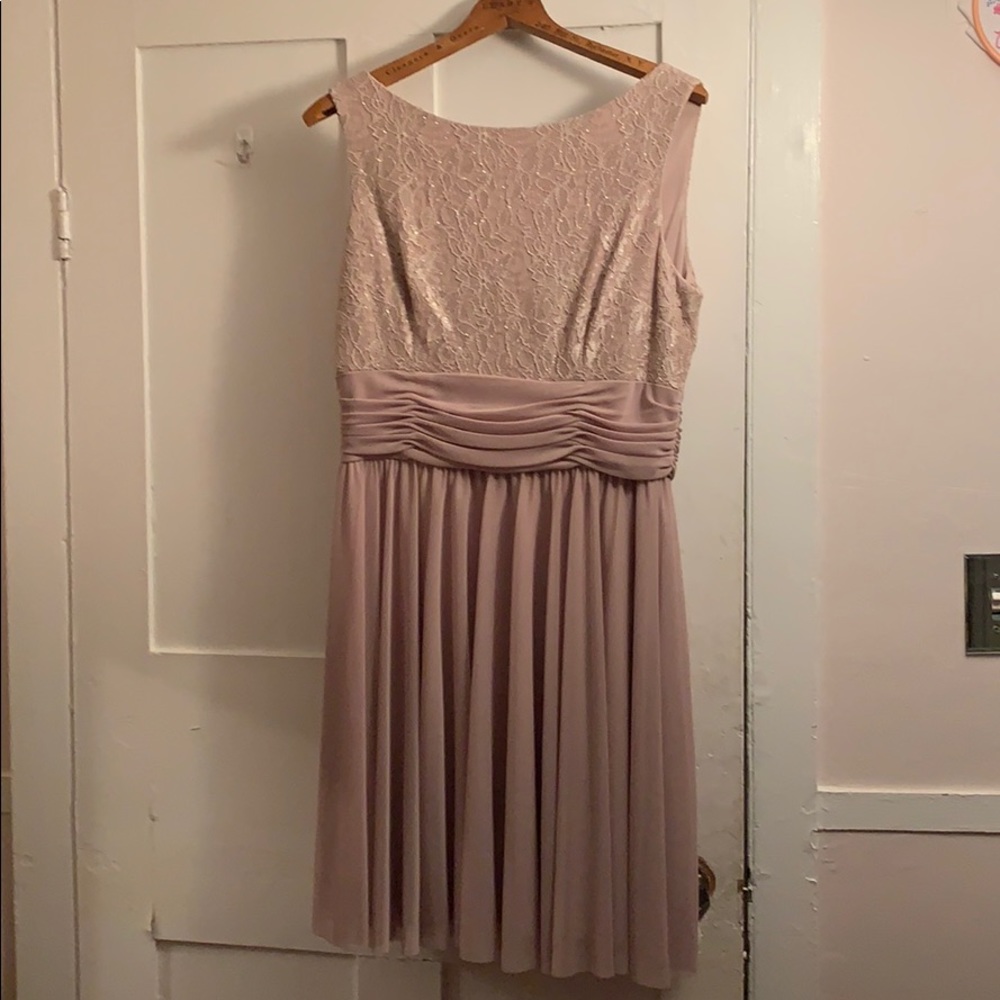 blush/nude formal dress